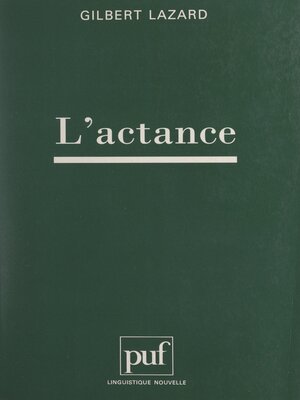 cover image of L'actance